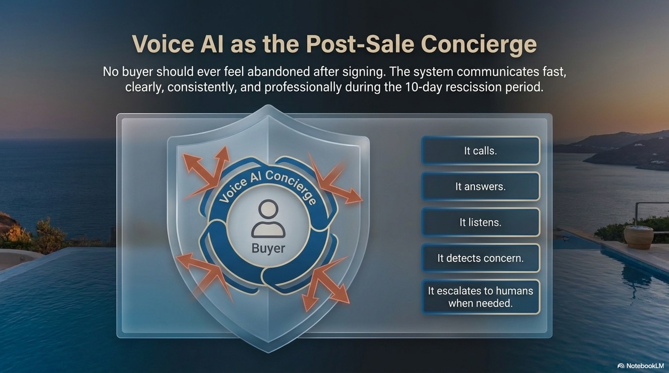 Voice AI as the Post-Sale Concierge protecting the buyer like a shield.